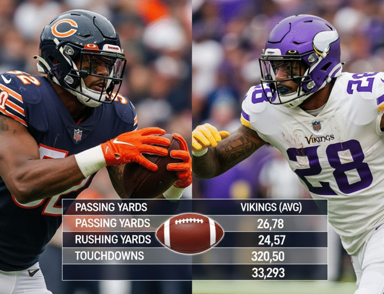 Chicago Bears vs Minnesota Vikings Match Player Stats